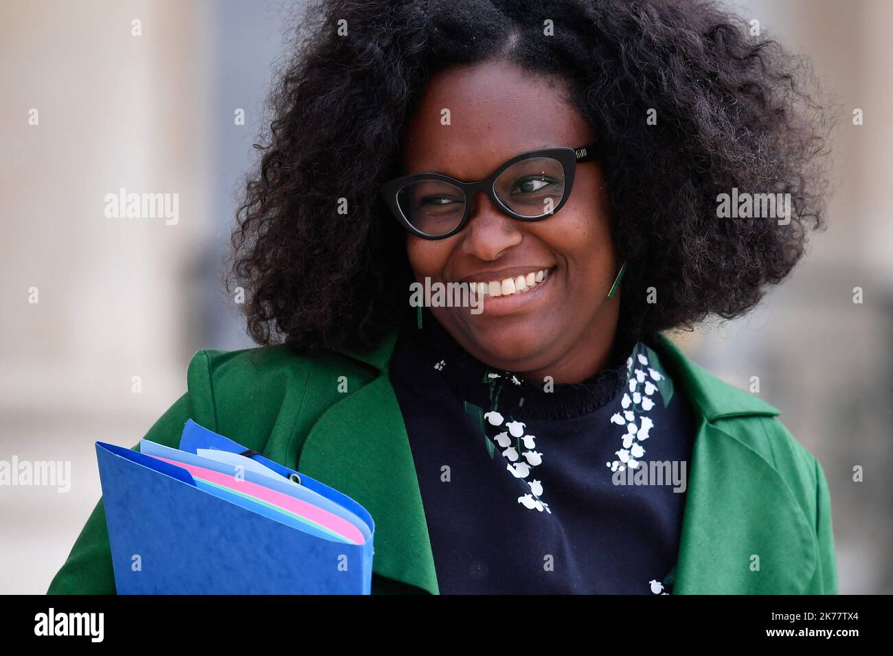 France / Ile-de-France (region) / Paris  -  Sibeth NDiaye, Secretary of State to the Prime Minister and Spokesperson of the Government out of the Council of Ministers of 12 June 2019 Stock Photo