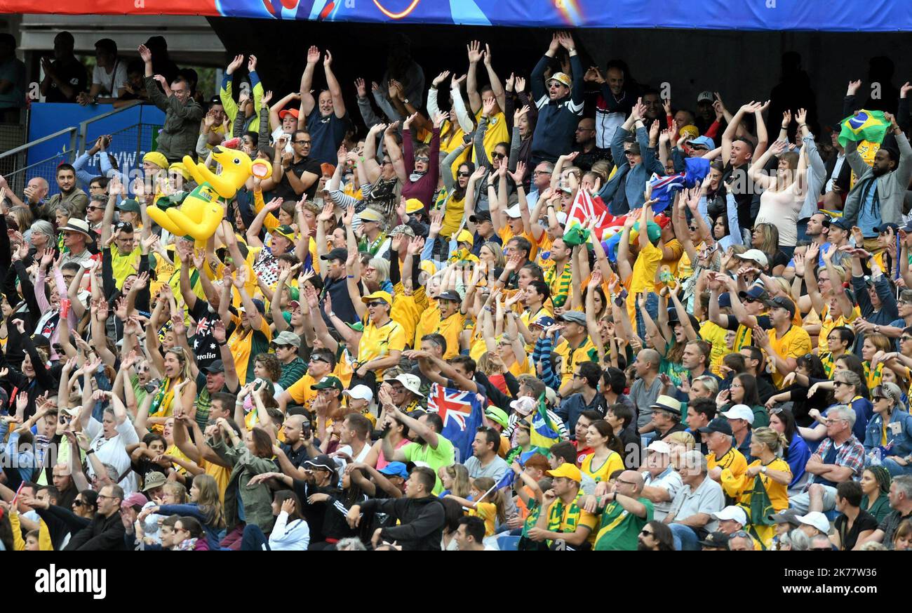 Australia fans show support from the stands Stock Photo Alamy
