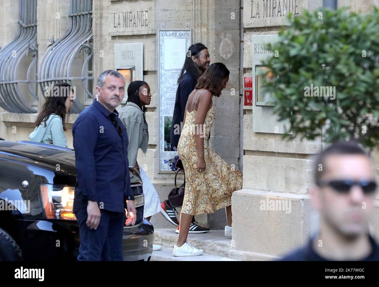 Sasha Obama seen as former US President Barack Obama and his family are