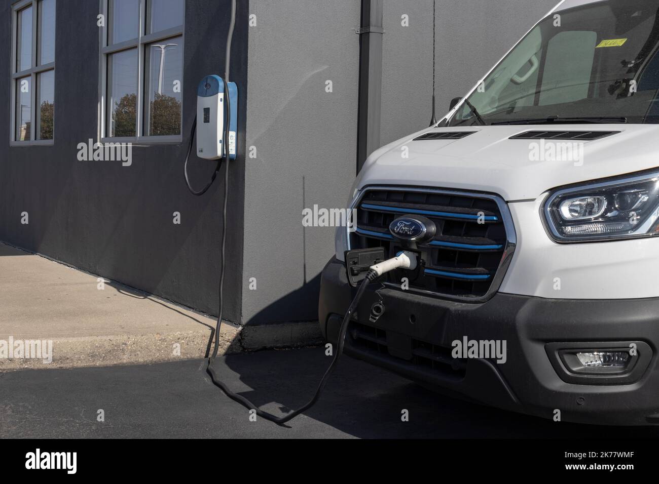 Plainfield Circa October 2022 Ford ETransit Cargo Van at a