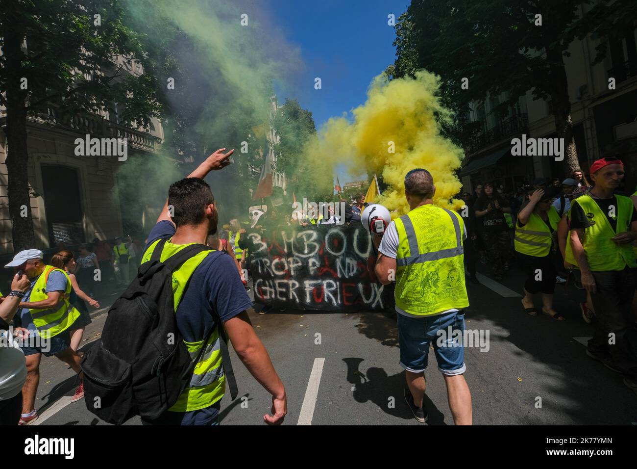 Yellow jacket protest in Roubaix, France Stock Photo - Alamy