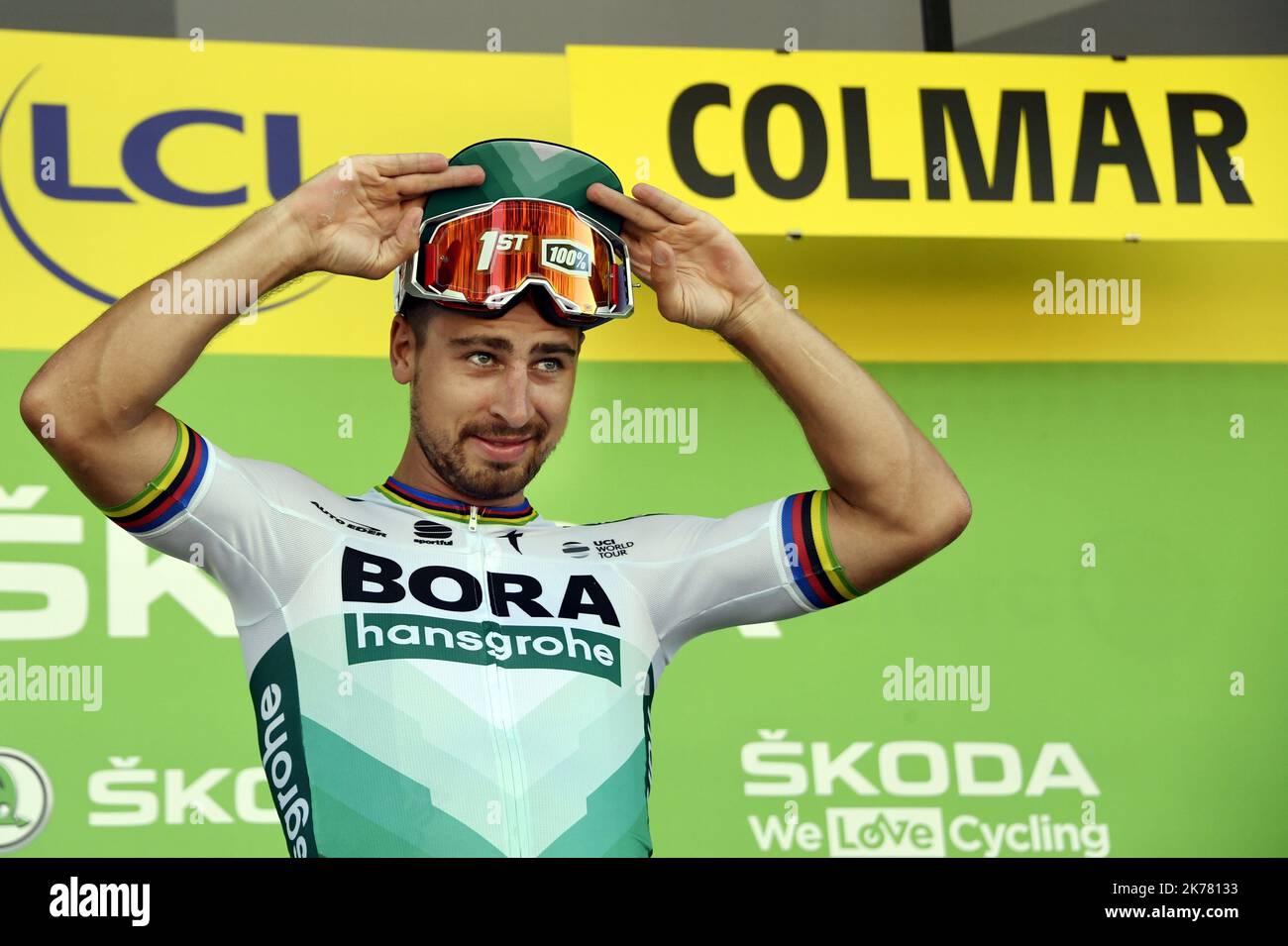 Maillot Cycliste Cannondale – Peter Sagan – Podium Vert Le Coq – Tour De France 2013 – Taille M