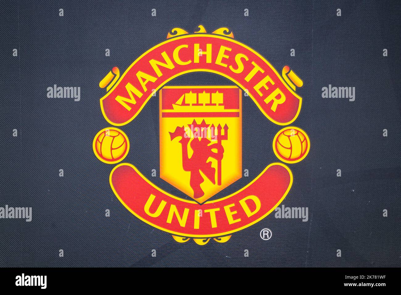 Manchester United's logo Stock Photo
