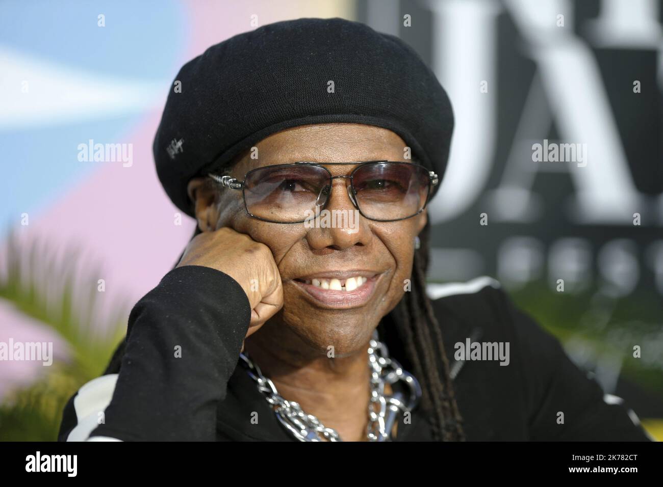 Portrait of Nile Rodgers during an interview Stock Photo Alamy