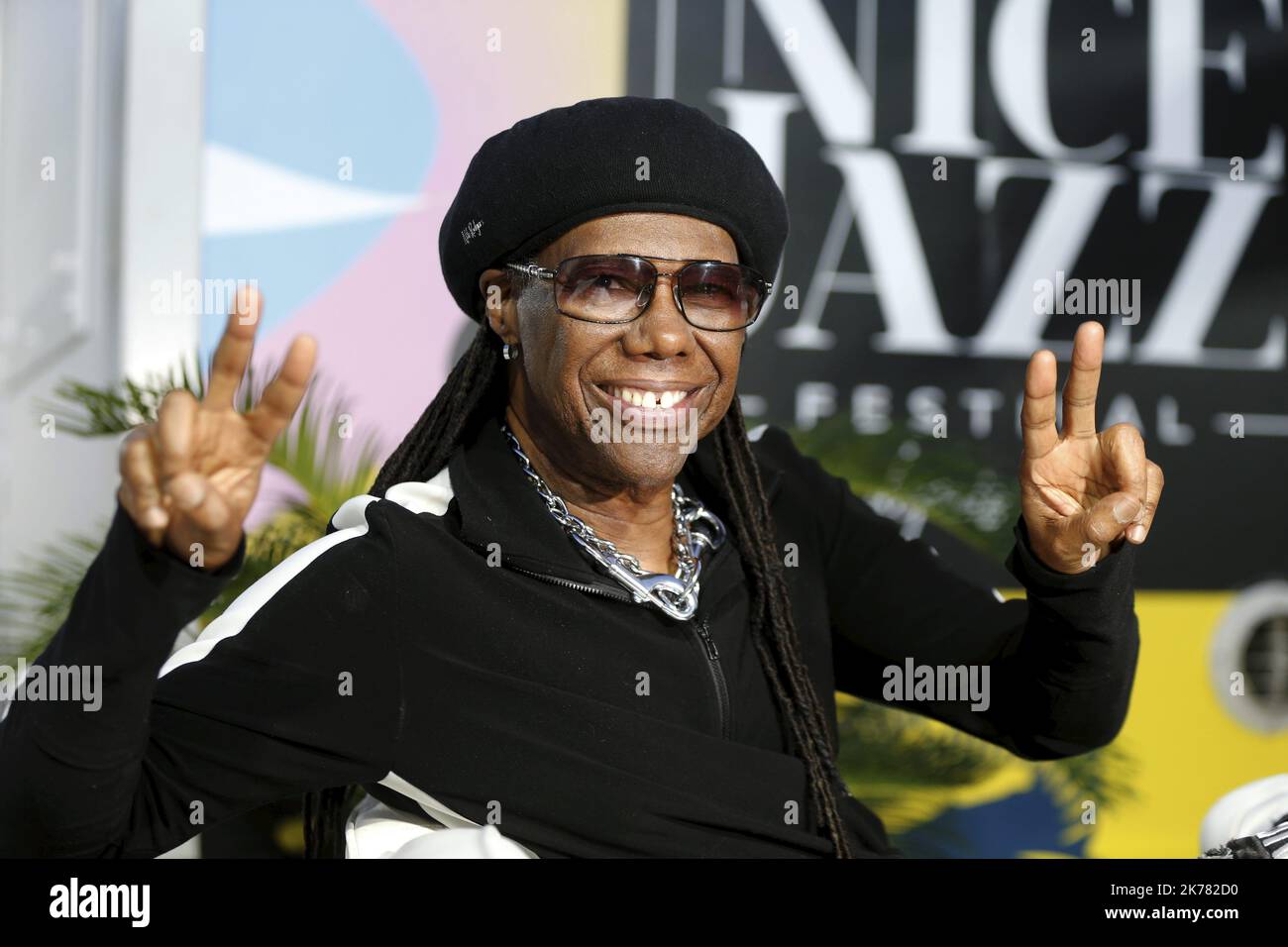Portrait of Nile Rodgers during an interview Stock Photo - Alamy