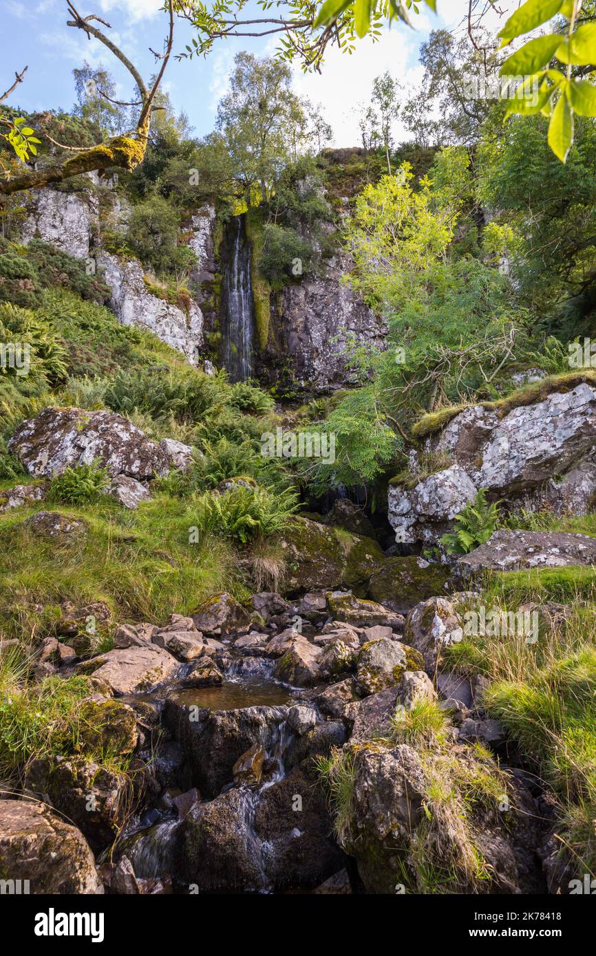 Downie's Loup waterfall, Gargunnock, near Stirling Stock Photo