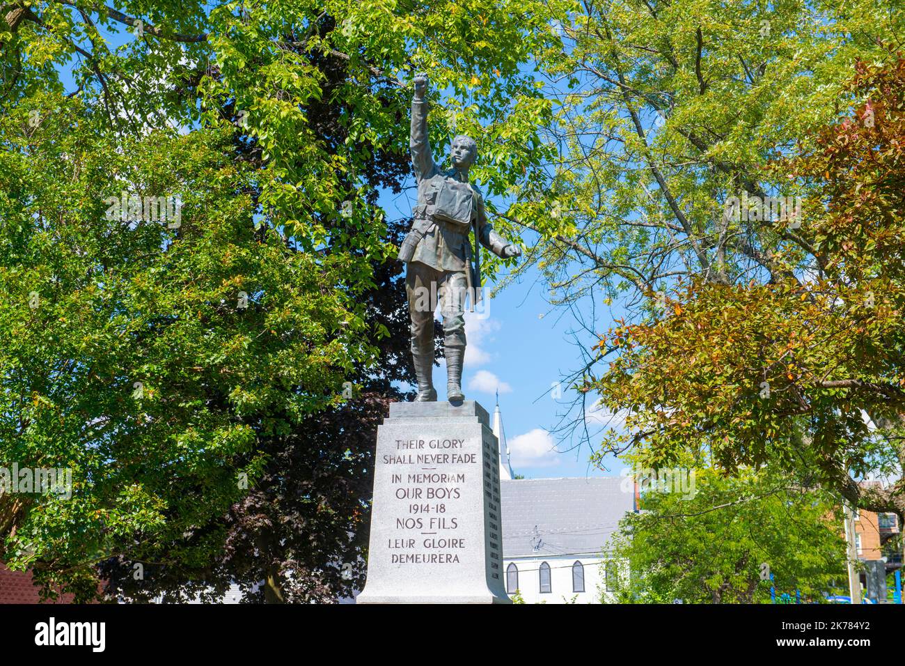 First World War WWI memorial monument on Rue Principale O Street in ...
