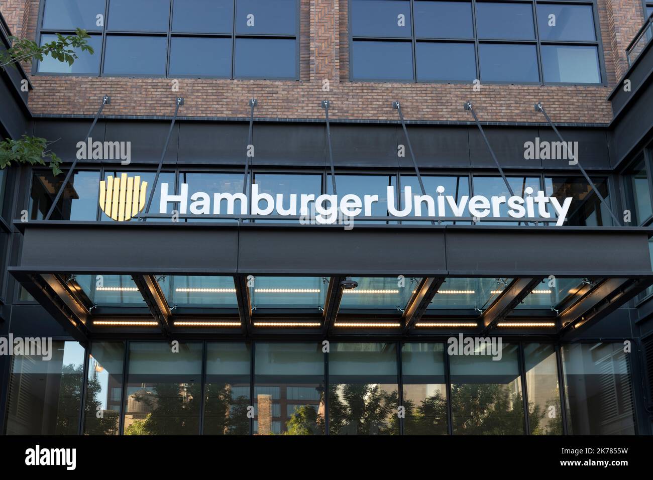 Chicago - Circa October 2022: Hamburger University at McDonald's global headquarters. 40 percent of McDonald’s leadership has attended Hamburger Unive Stock Photo