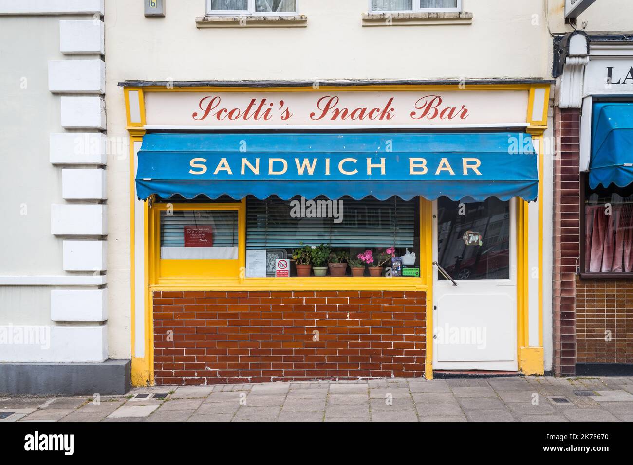 Facade of a sandwich bar in Clerkenwell, London Stock Photo