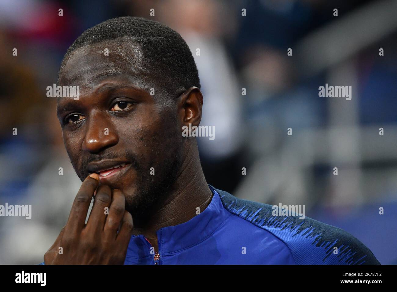 Moussa Sissoko # 17 before the qualifying match for Euro 2020, France-Andorra, on September 10, 2019, at the Stade de France. Stock Photo