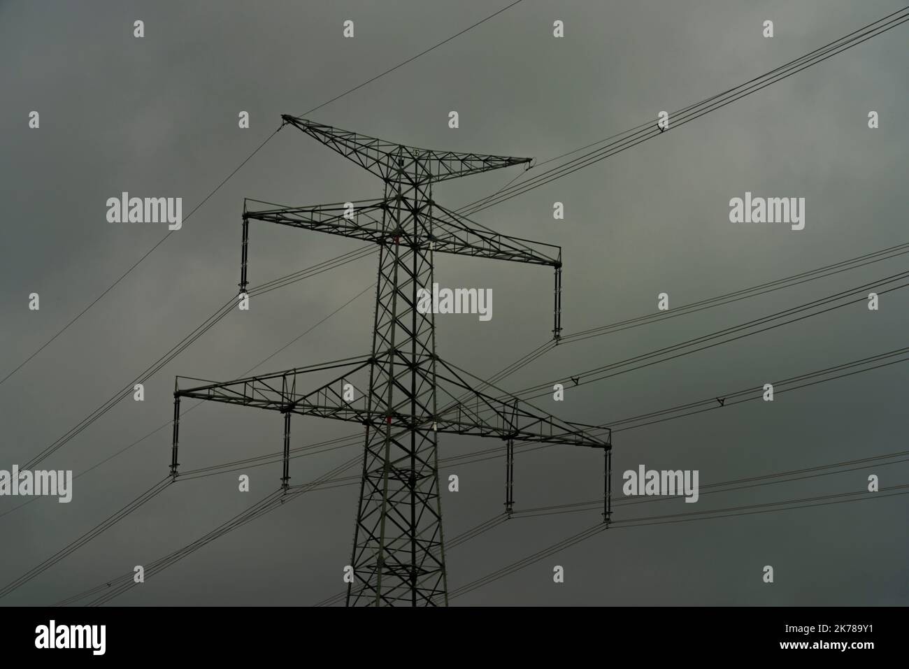 Electric pole in autumn field hi-res stock photography and images - Alamy