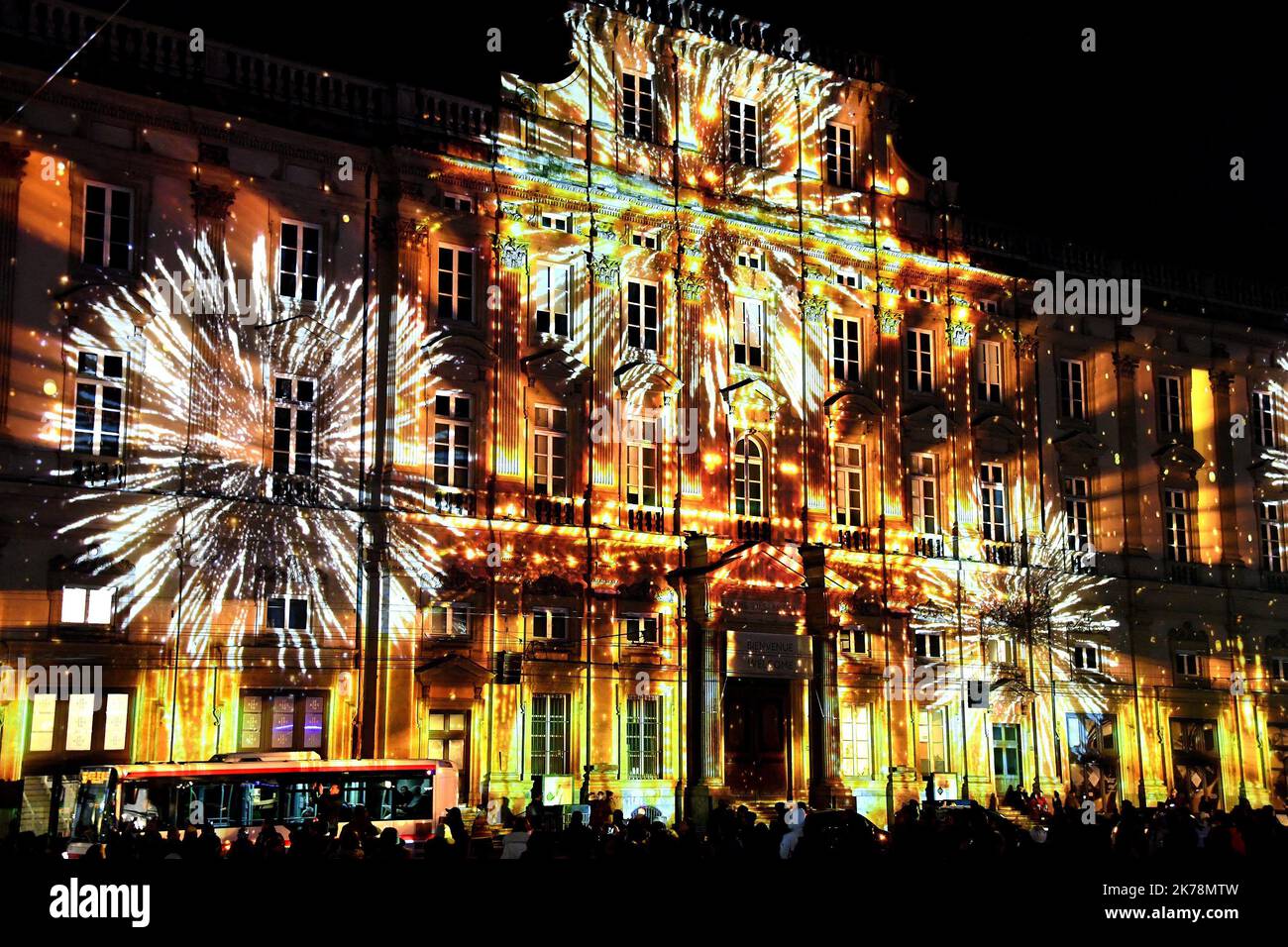 Festival of Lights in Lyon. A great light show takes place every year
