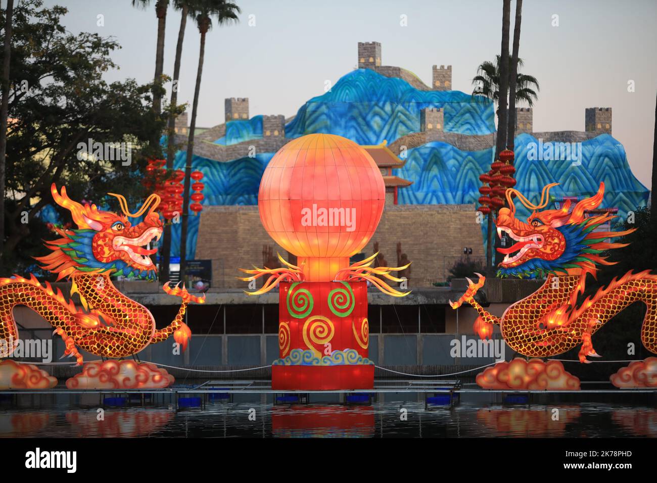Chinese Lanterns are shown as part of the Chinese Lantern Festival held ...
