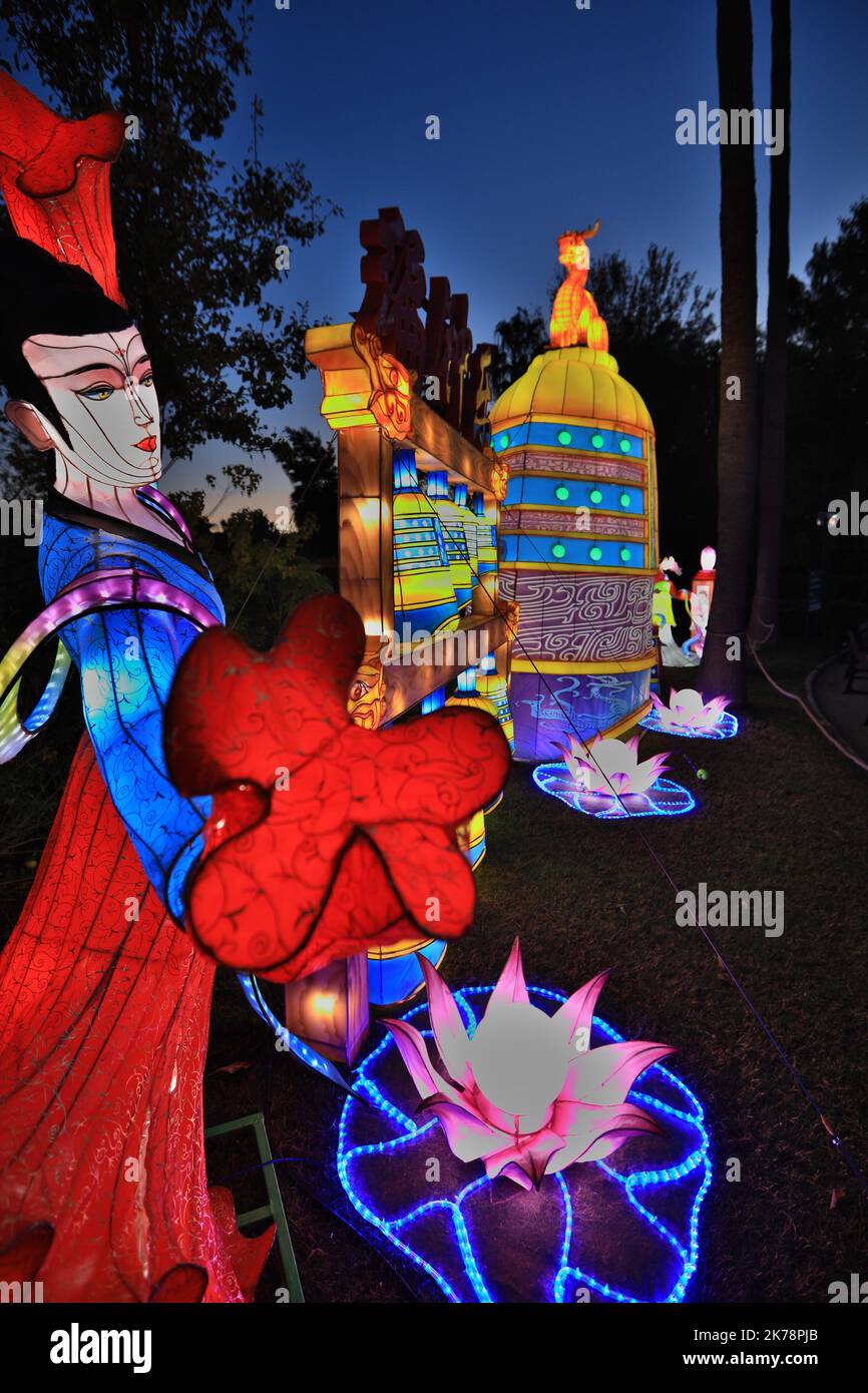 Chinese Lanterns are shown as part of the Chinese Lantern Festival held ...