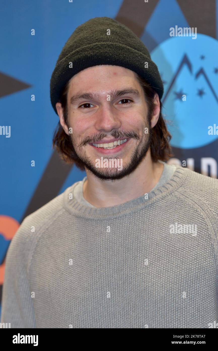 Francois Civil attends the first day of the 23rd L'Alpe D'Huez International Comedy Film festival on January 14, 2020 in Alpe d'Huez, France. Stock Photo