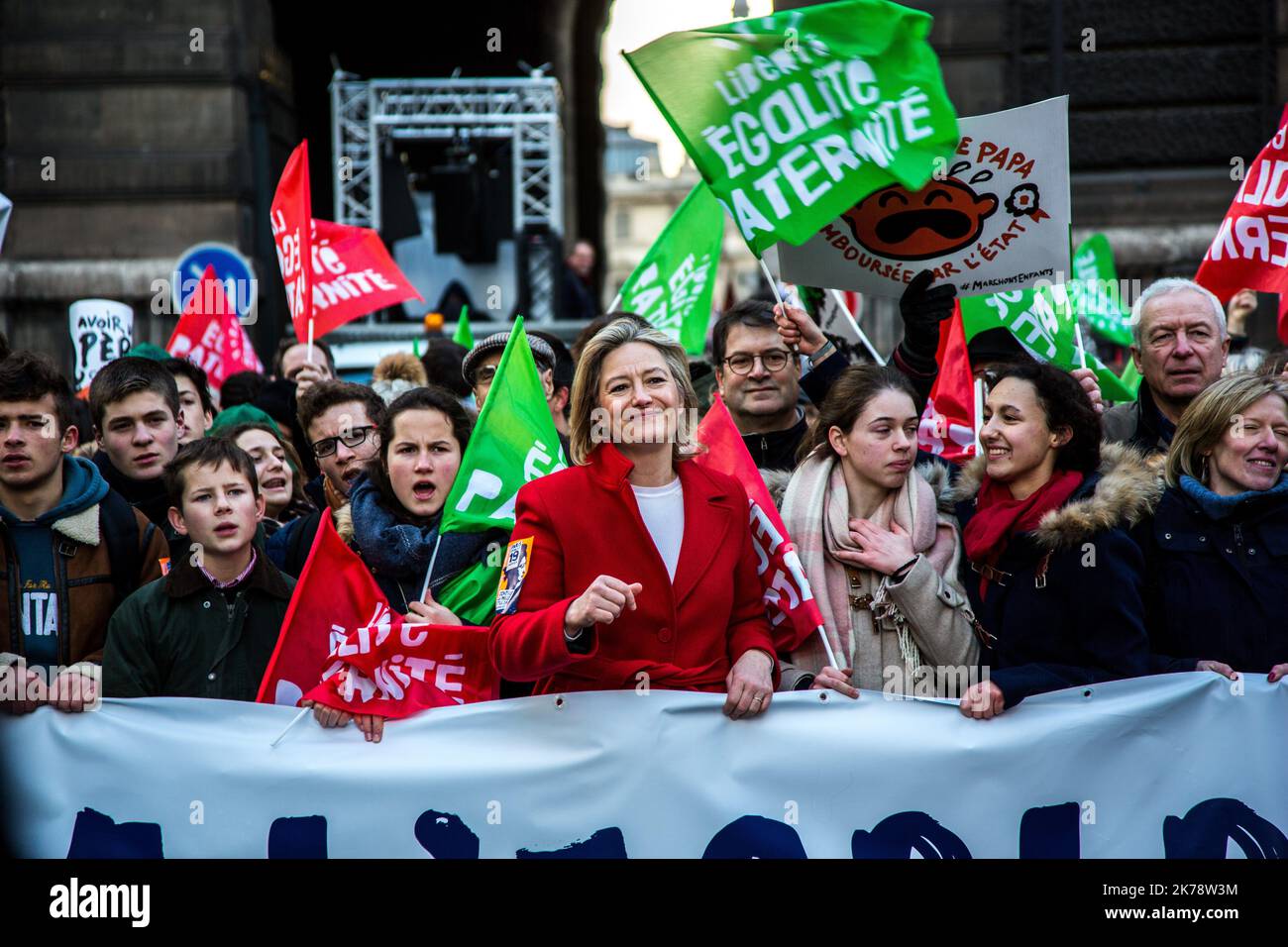 People protest against the government's pension reform plan Stock Photo