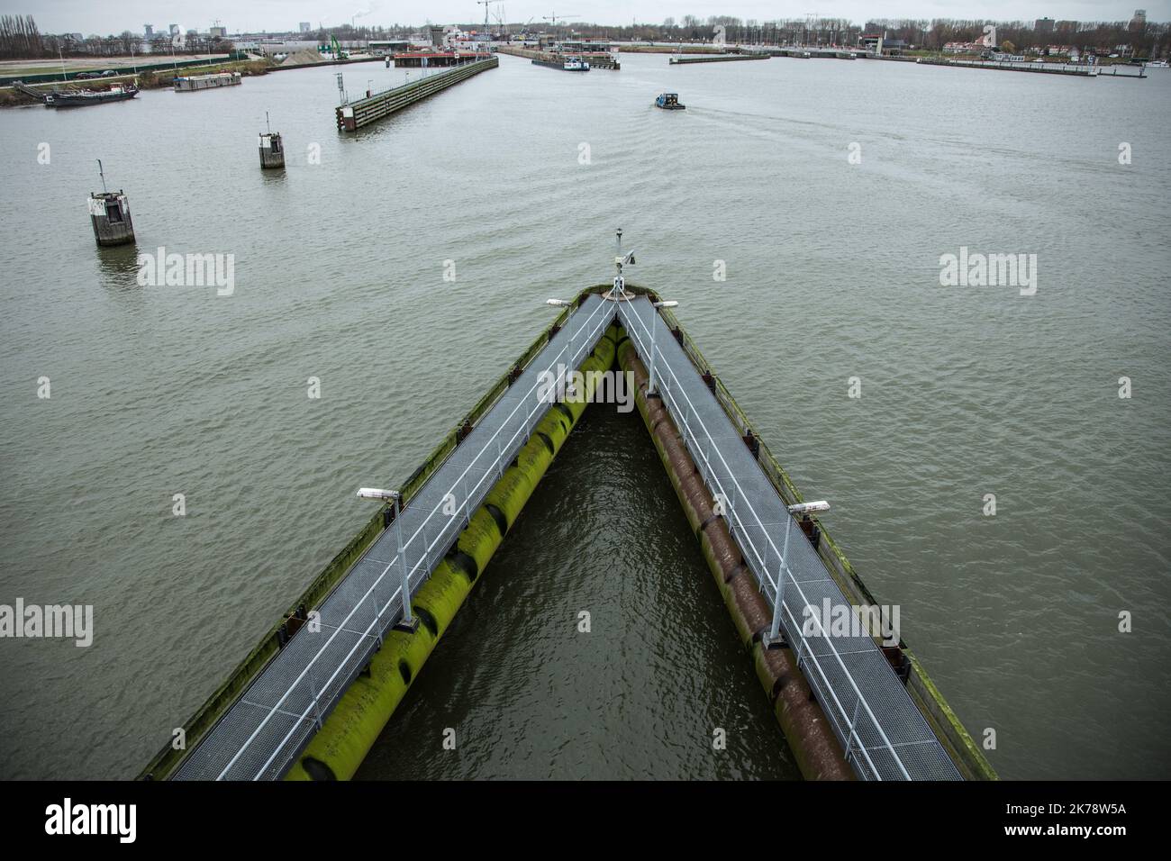 Netherlands (the) / Amsterdam  -  Gas pipeline - North of Amsterdam. Stock Photo