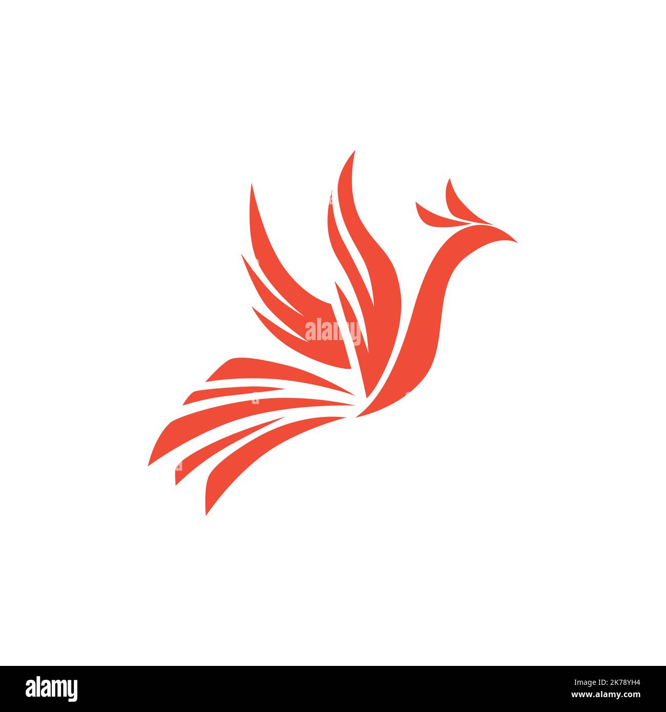 Flying Phoenix Fire Bird abstract Logo design vector template Stock ...