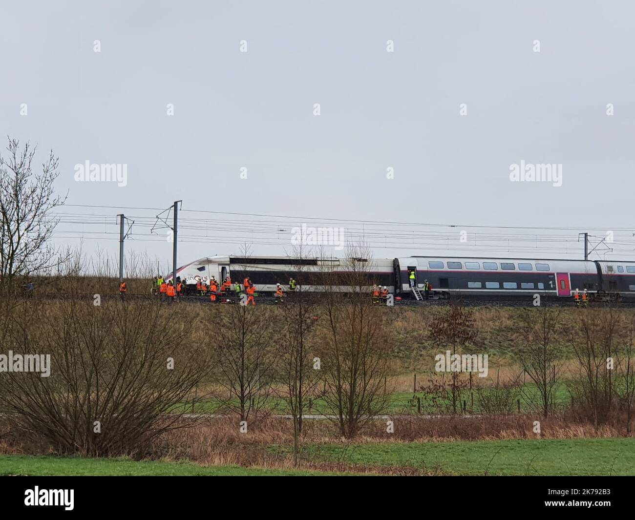 A train in France crashes at 200mph after derailing from the track. One ...