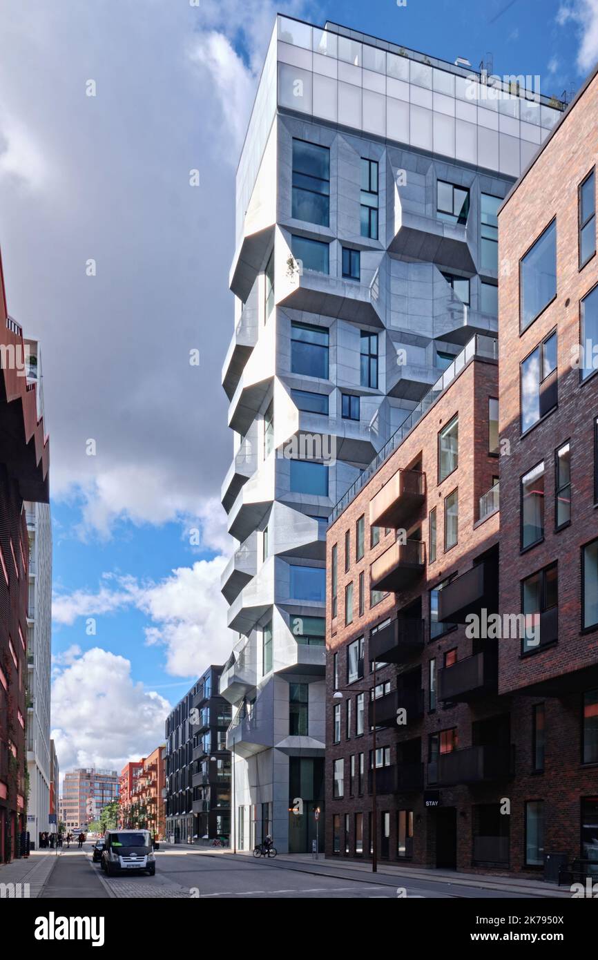 Copenhagen, Denmark Sept 2022 The Silo apartments which have unusual