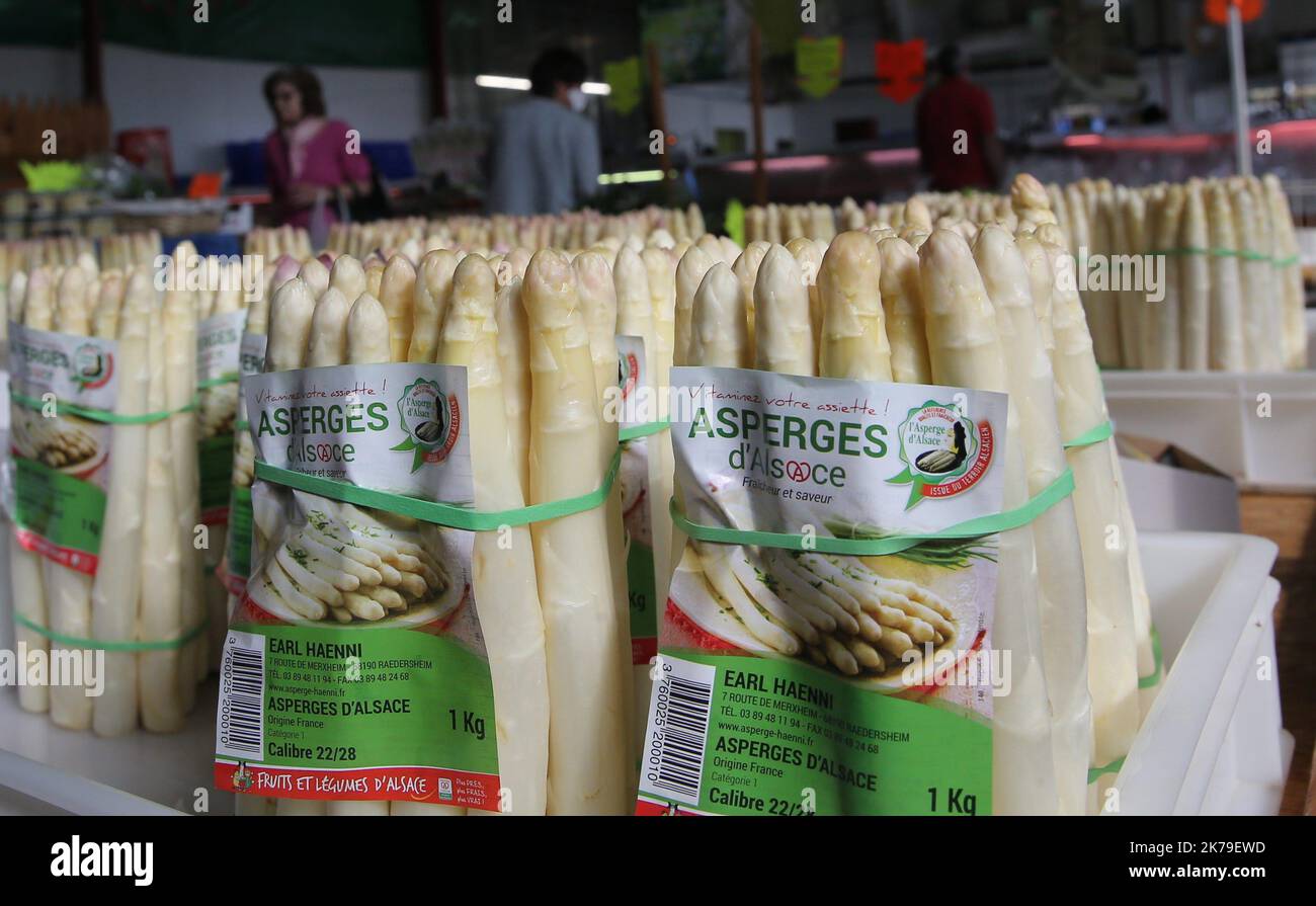 Asparagus season in Alsace. Haenni Farm in Raedersheim Stock Photo Alamy