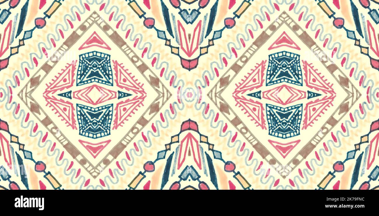 Seamless ethnic background. Geometric aztec pattern Stock Photo - Alamy
