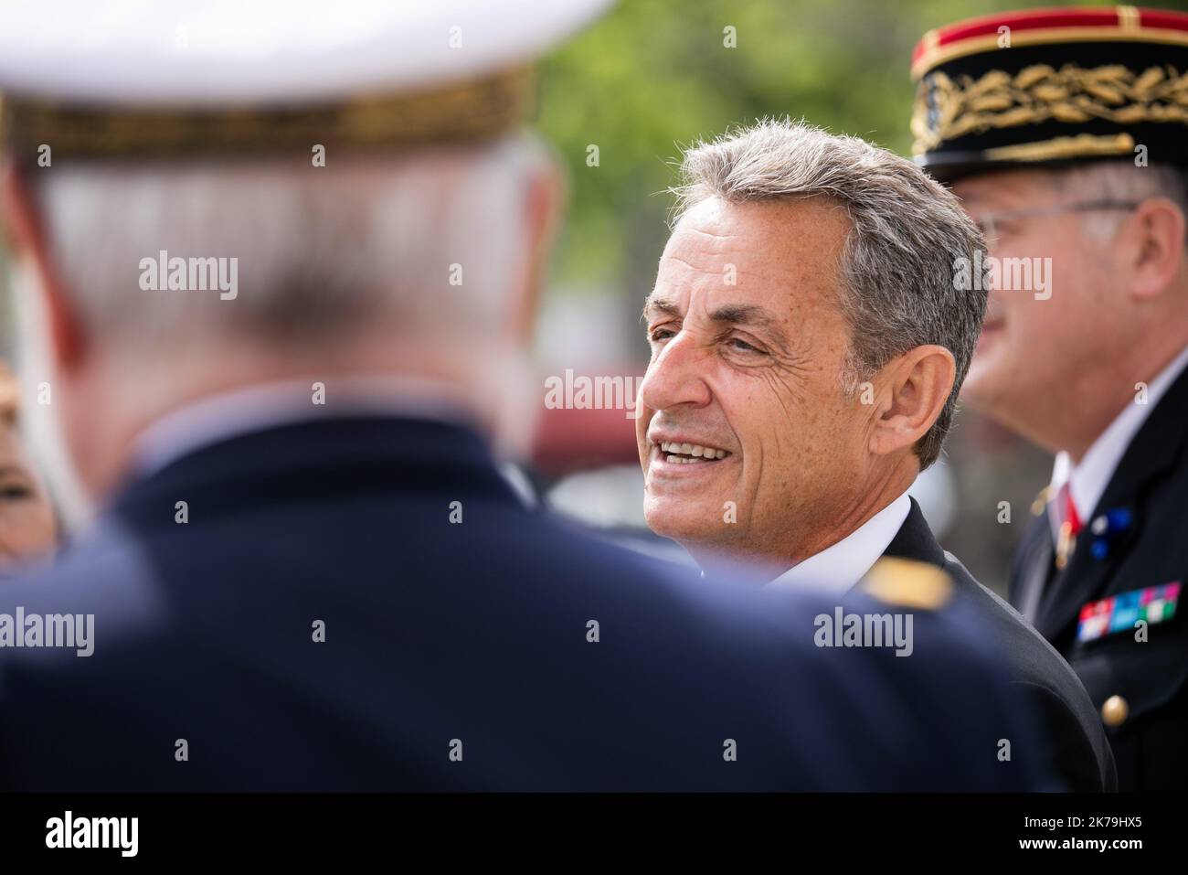Nicolas Sarkozy, anciPool/Maxpppen president de la republique -   France, may 8th 2020 - commemoration ceremony of the armistice of May 8, 1945 during the confinement in France linked to the covid19 Stock Photo