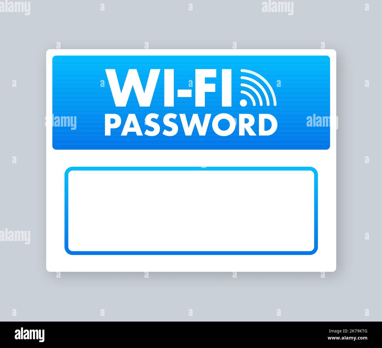 Free WiFi Password Symbol Sign. Vector stock illustration. Stock Vector