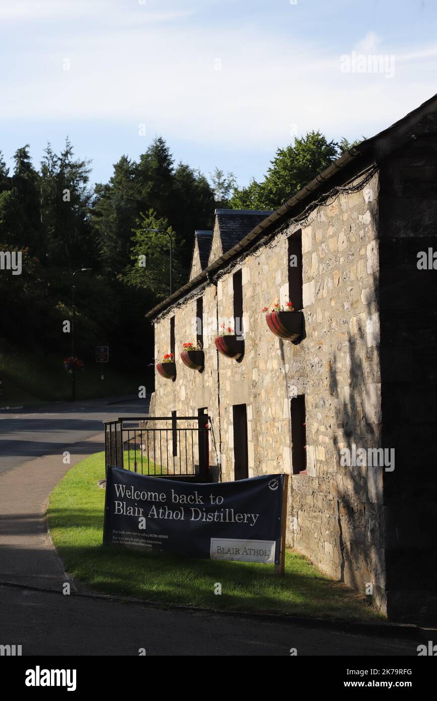 Exterior of Blair Atholl Distillery Pitlochry Scotland August 2021