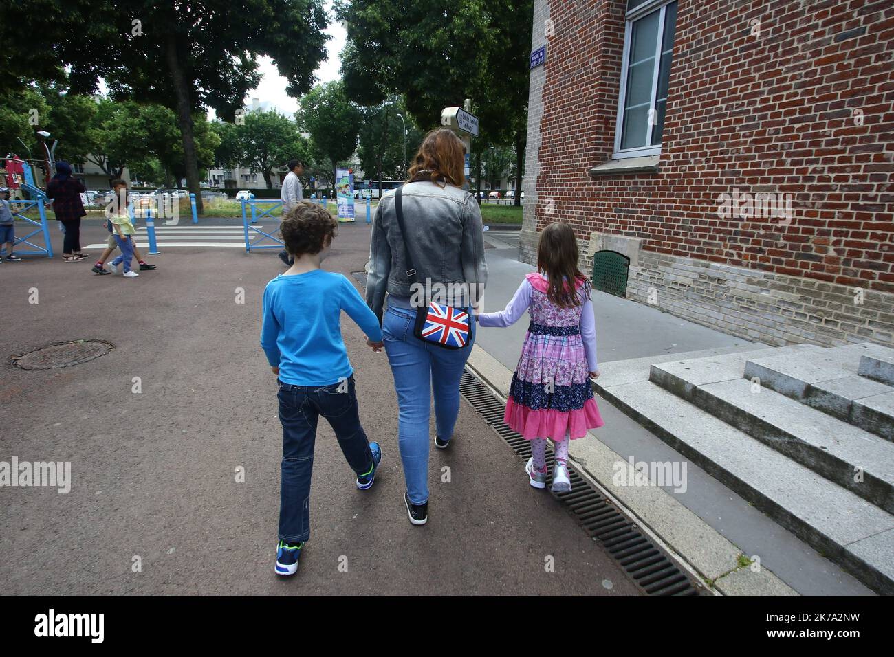/LE COURRIER PICARD/Fred HASLIN ; Amiens ; 22/06/2020 ; 22/06/20 RentrÃ©e scolaire d'apres covid groupe scolaire Saint Roch Ã  Amiens Photo Fred HASLIN -  2020/06/22. Back to school after the covid-19 pandemic Stock Photo