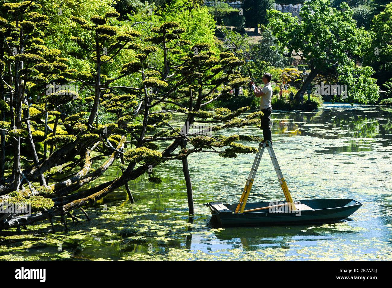 The Oriental Park. The largest Japanese garden in Europe Stock Photo