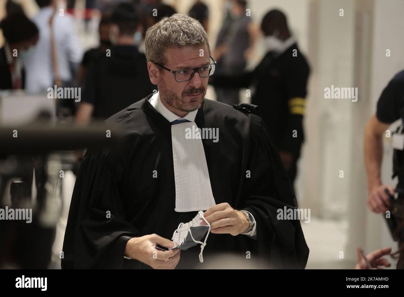 PHOTOPQR LE PARISIEN Olivier Lejeune Paris 02 09 2020 Ouvertrure du proces des attentats de Charlie Hebdo et l Hyper Cachera Paris. AVOCAT DE ZINEB EIRHAZOUI THIBAULT DE MONTBRIAL A VERIFIER Trial