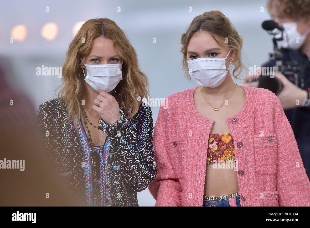 ©FRANCK CASTEL/MAXPPP - vanessa paradis, Lily-Rose Depp Chanel Runway