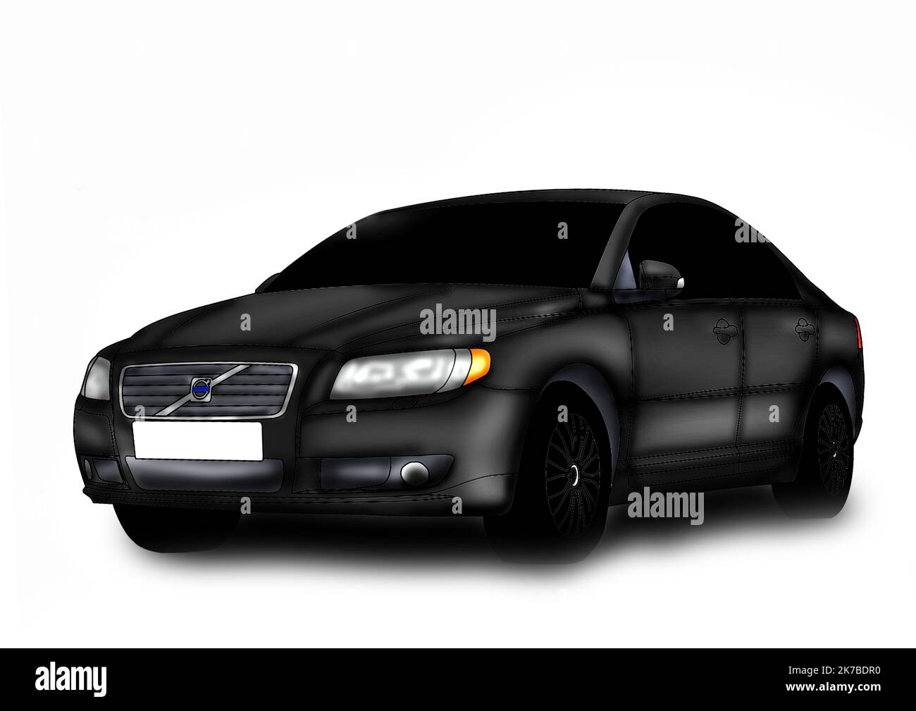 A painted Volvo S80 Stock Photo