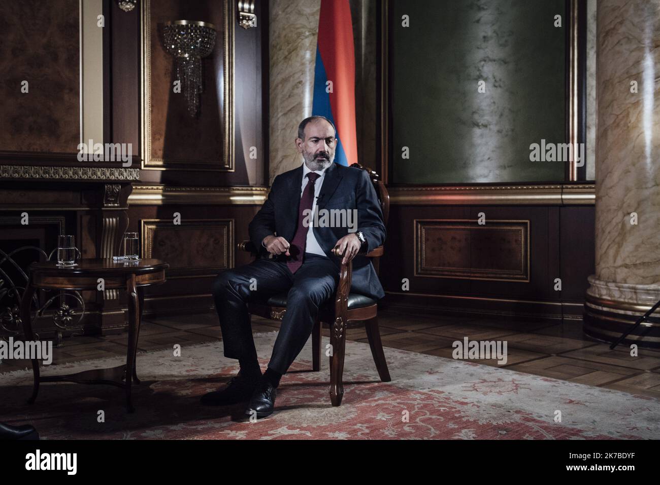 ©Adrien Vautier / Le Pictorium/MAXPPP - Adrien Vautier / Le Pictorium - 15/10/2020 - armenie - Nikol Pashinyan, 1er ministre et chef de l'Etat armenien. / 15/10/2020 - Armenia - Nikol Pashinyan, Prime Minister and Head of State of Armenia. Stock Photo
