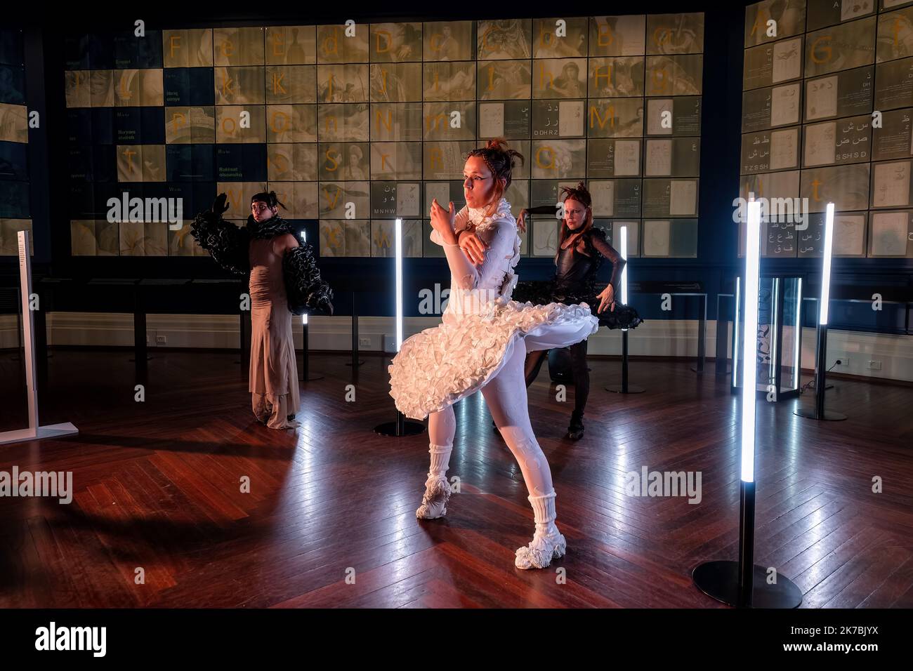 Melbourne, Australia, 10 October, 2022. Models dressed in designs by