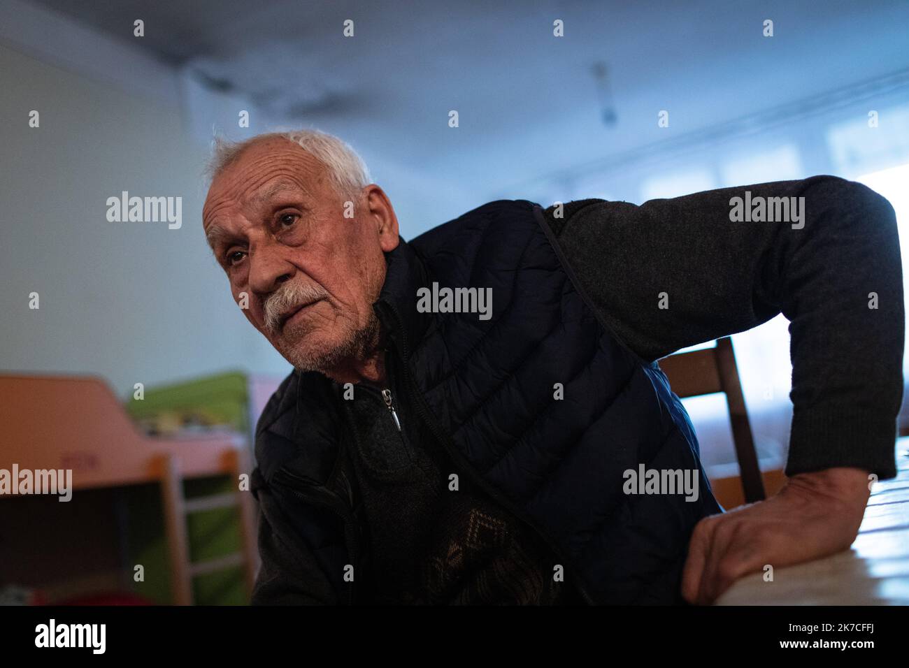 ©Chris Huby / Le Pictorium/MAXPPP - Chris Huby / Le Pictorium - 03/01/2021 - armenie / Goris - Goris - Quelque 100 000 Armeniens ont fui leurs habitations dans le Haut-Karabakh apres le conflit arme entre l'Armenie et l'Azerbaidjan. Ils sont repartis dans des logements alloues par l'Etat, et des associations nationale ou internationales s'en occupent. / 03/01/2021 - Armenia / Goris - Goris - Some 100,000 Armenians fled their homes in Nagorno-Karabakh after the armed conflict between Armenia and Azerbaijan. They are distributed in state-allocated housing, and national and international associat Stock Photo