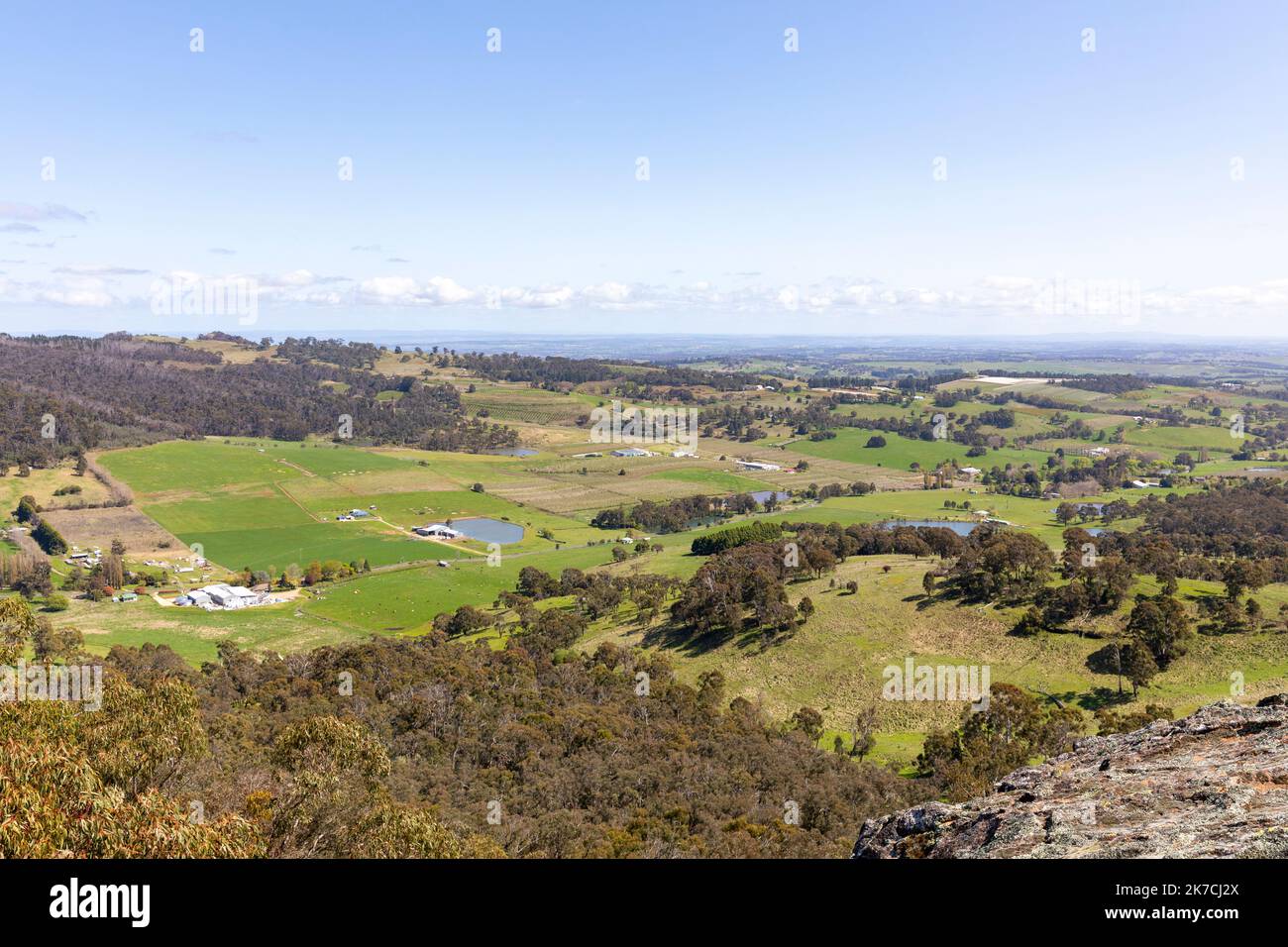 Pinnacle Lookout Orange NSW, elevated view of the countryside central western NSW around Orange