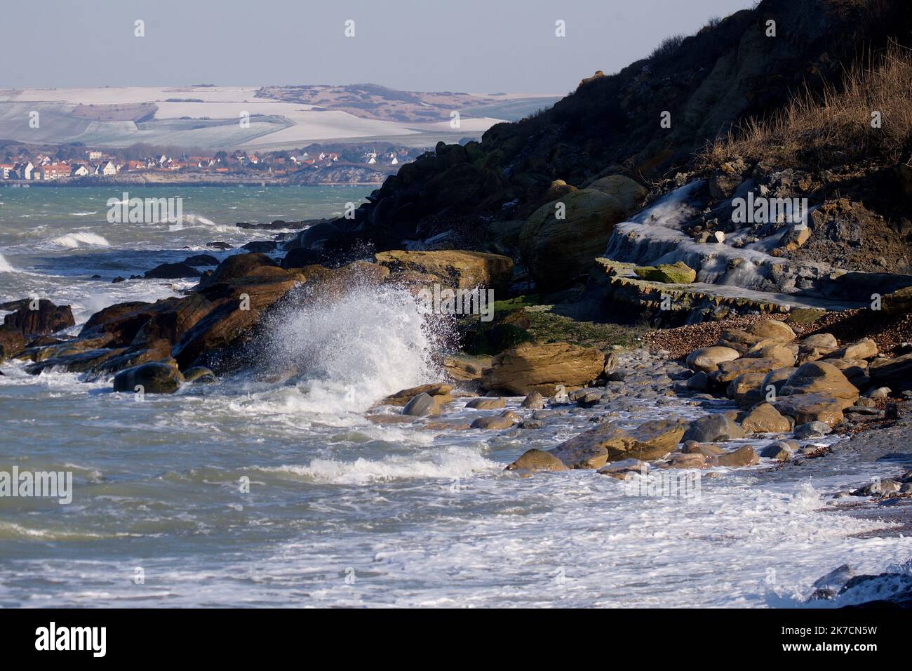 ©PHOTOPQR/VOIX DU NORD/Johan BEN AZZOUZ ; 12/02/2021 ; Audinghen, le 12 ...