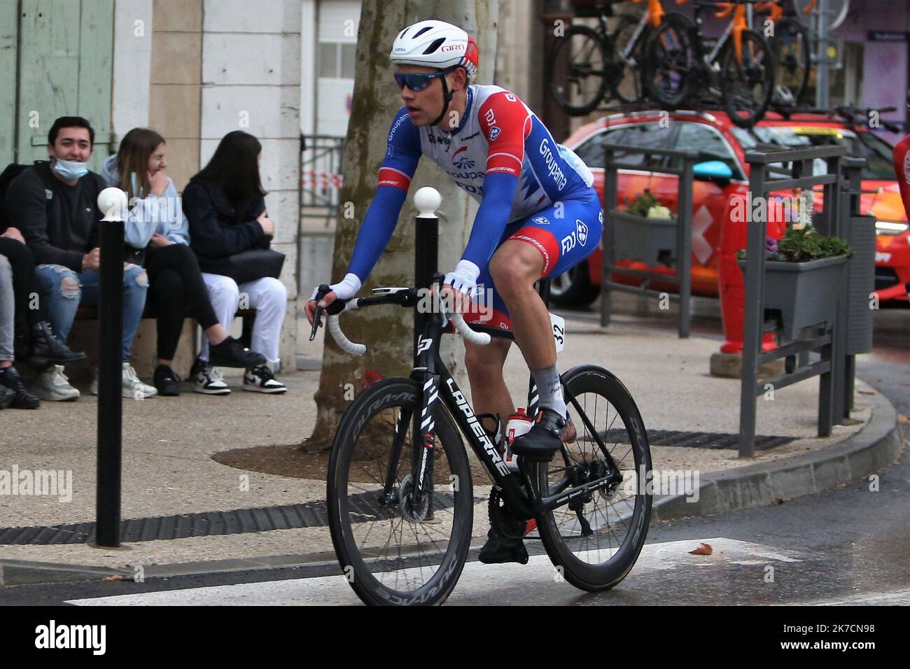 ©Laurent Lairys/MAXPPP - Clement Davy of Groupama - FDJ during the Tour de la Provence, Stage 2, Cassis – Manosque on February 12, 2021 in Manosque, France - Photo Laurent Lairys / MAXPPP Stock Photo