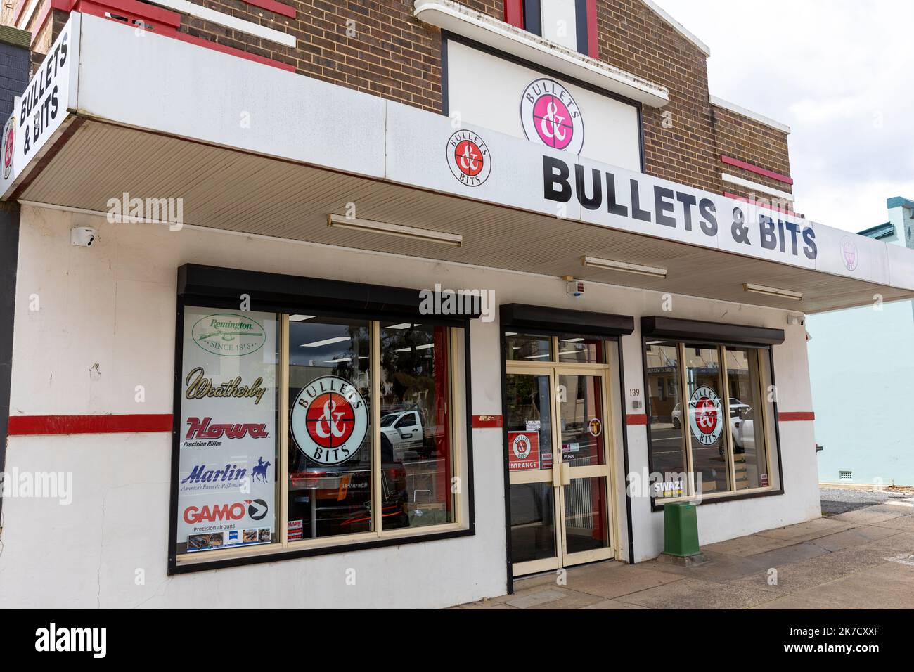 Australian gun and ammunition store in Orange NSW,bullets and bits shop,Australia Stock Photo