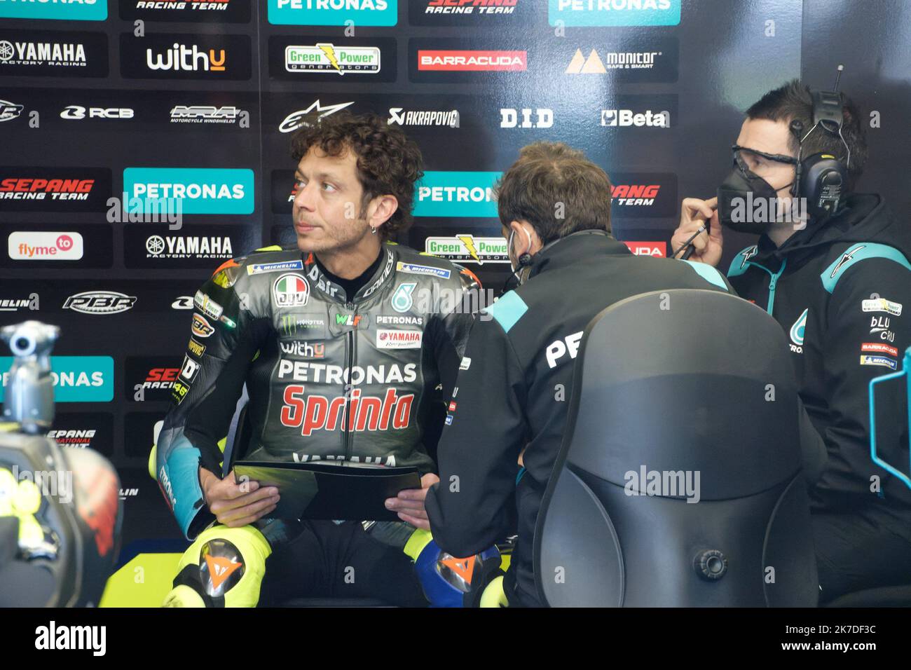 ©PHOTOPQR/OUEST FRANCE/Daniel FOURAY ; Le Mans ; 15/05/2021 ; Sport . Motocyclisme . Vitesse . Championnat du monde . Grand prix de France moto . Le Mans . Catégorie MotoGP . 46 . Valentino Rossi . Yamaha . Petronas Yamaha SRT . Italie . Photo Daniel Fouray .  Stock Photo