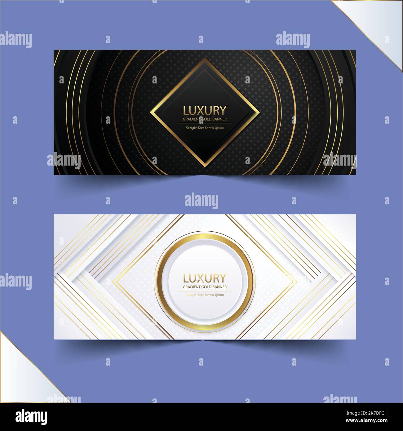 Vintage black and golden labels set for luxury product design realistic ...