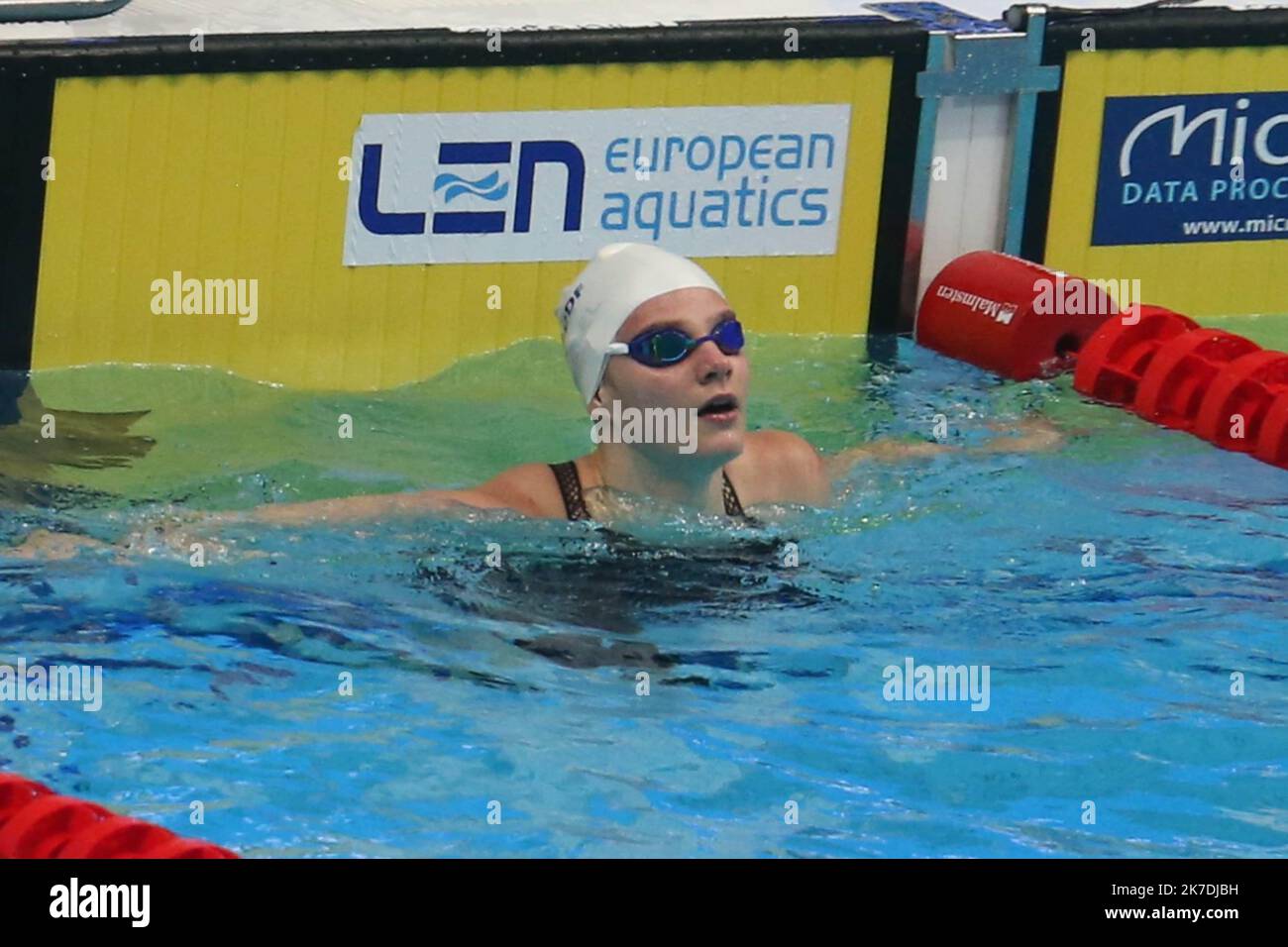 ©Laurent Lairys/MAXPPP - Marie Wattel of France Séries 50 m Butterfly during the 2021 LEN European Championships, Swimming event on May 22, 2021 at Duna Arena in Budapest, Hungary - Photo Laurent Lairys / MAXPPP Stock Photo