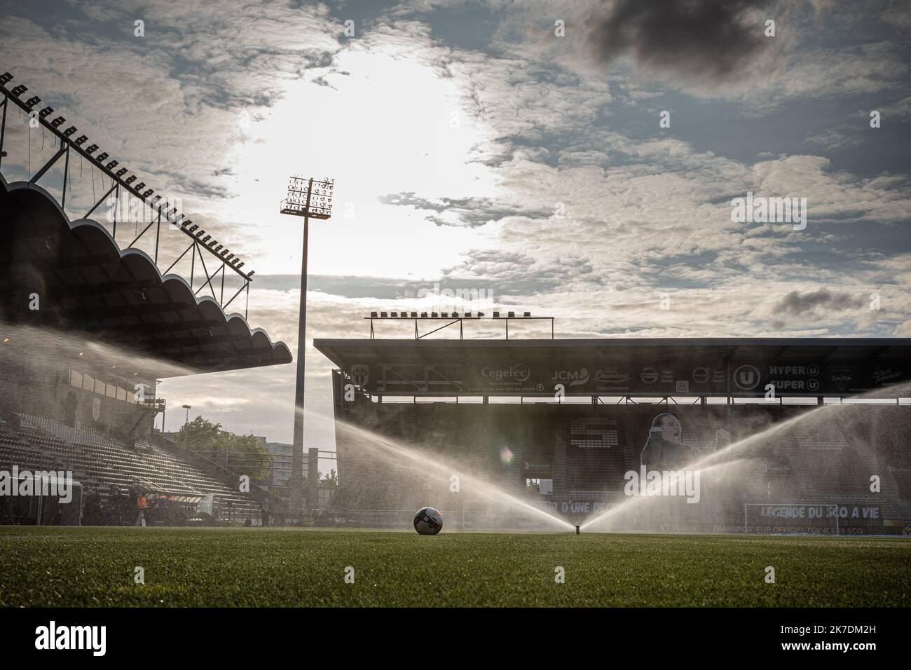 Aurelien Morissard / IP3; Atmosphere before the French championship Ligue 1 football match between Lille Olympique Sporting Club (LOSC) and Angers sporting club de l'Ouest (Angers SCO) on May 23, 2021 at Raymond Kopa stadium in Angers, France. Stock Photo