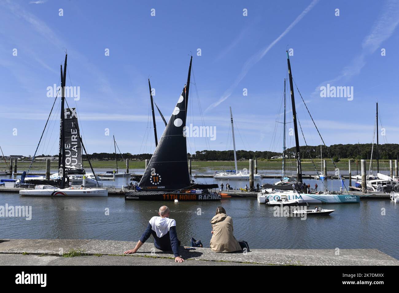 ©PHOTOPQR/OUEST FRANCE/Thomas Bregardis / Ouest-France ; Lorient ; 27/05/2021 ; Lorient, la base. The Ocean Race Europe. Ambiance ponton Thomas Bregardis / Ouest-France  Stock Photo