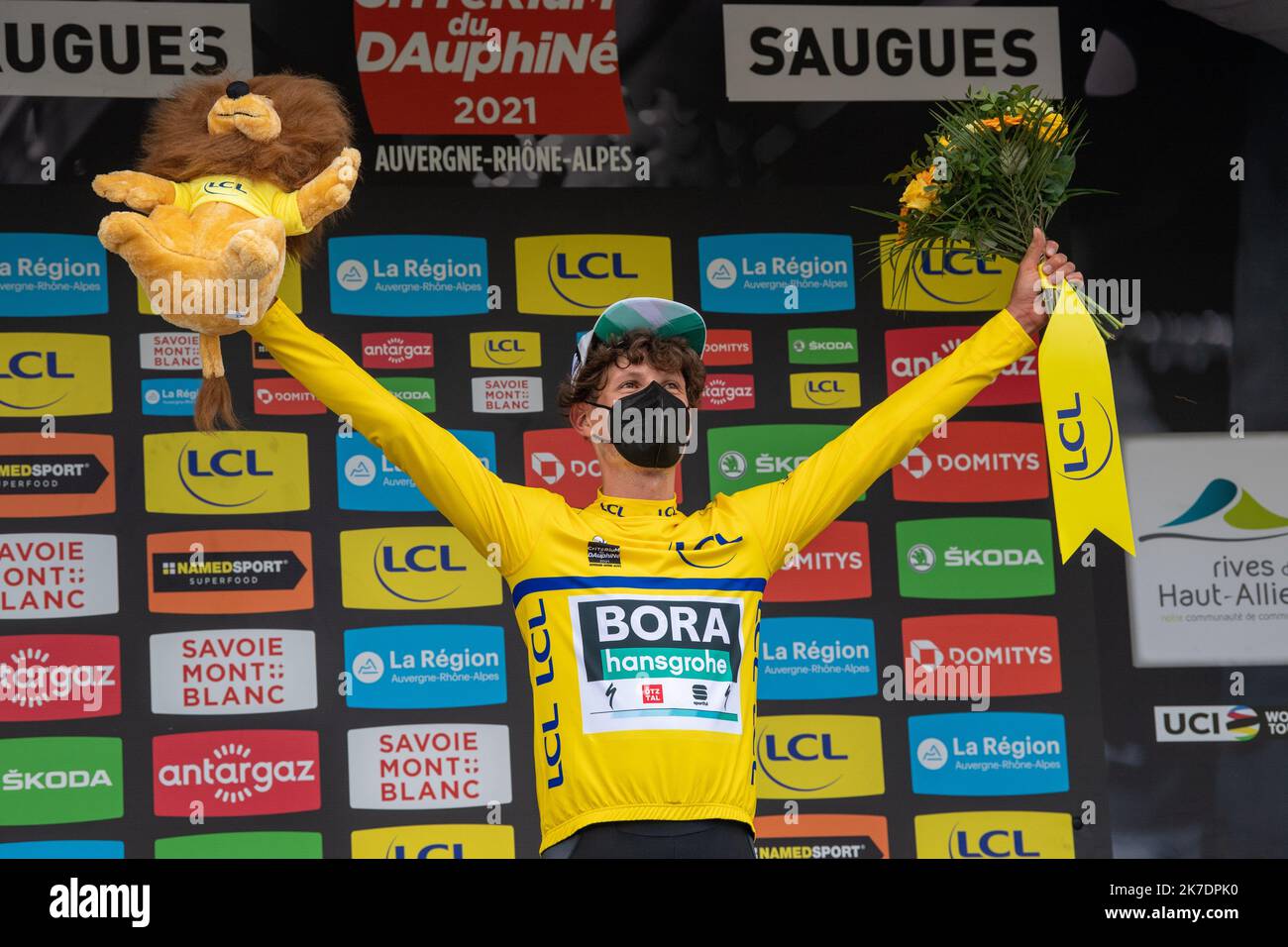 ©PHOTOPQR/LA MONTAGNE/Thierry LINDAUER ; ; 31/05/2021 ; cyclisme criterium du dauphine, etape brioude saugues, POSTLBERGER Lukas, le 31 mai 2021, photo thierry Lindauer second stage of the 73rd edition of the Criterium du Dauphine cycling race, 173 km between Brioude and Saugues, France, Monday 31 May 2021 Stock Photo