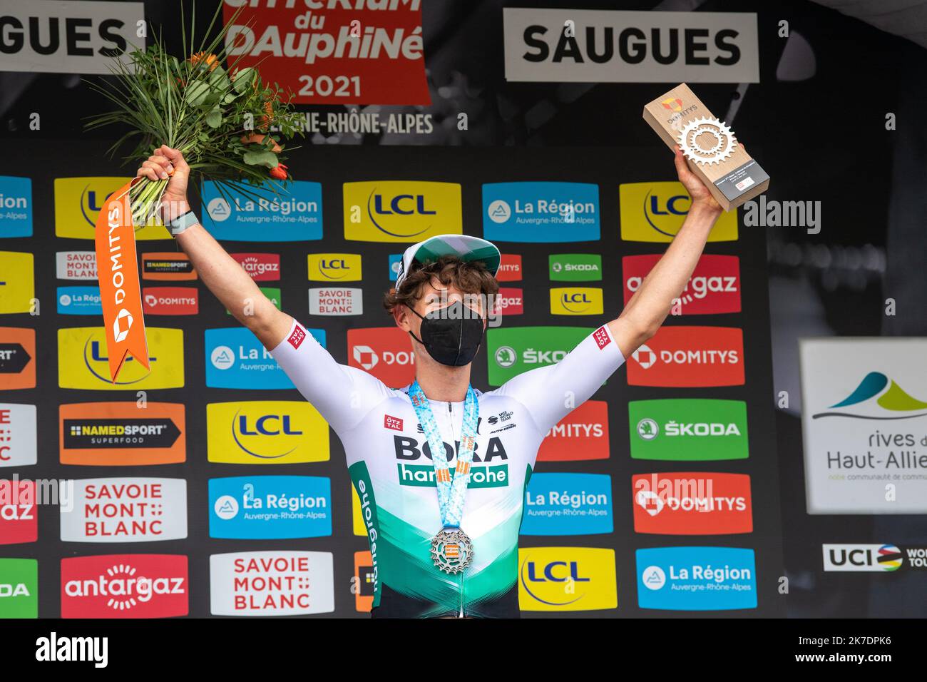 ©PHOTOPQR/LA MONTAGNE/Thierry LINDAUER ; ; 31/05/2021 ; cyclisme criterium du dauphine, etape brioude saugues, POSTLBERGER Lukas, le 31 mai 2021, photo thierry Lindauer second stage of the 73rd edition of the Criterium du Dauphine cycling race, 173 km between Brioude and Saugues, France, Monday 31 May 2021 Stock Photo