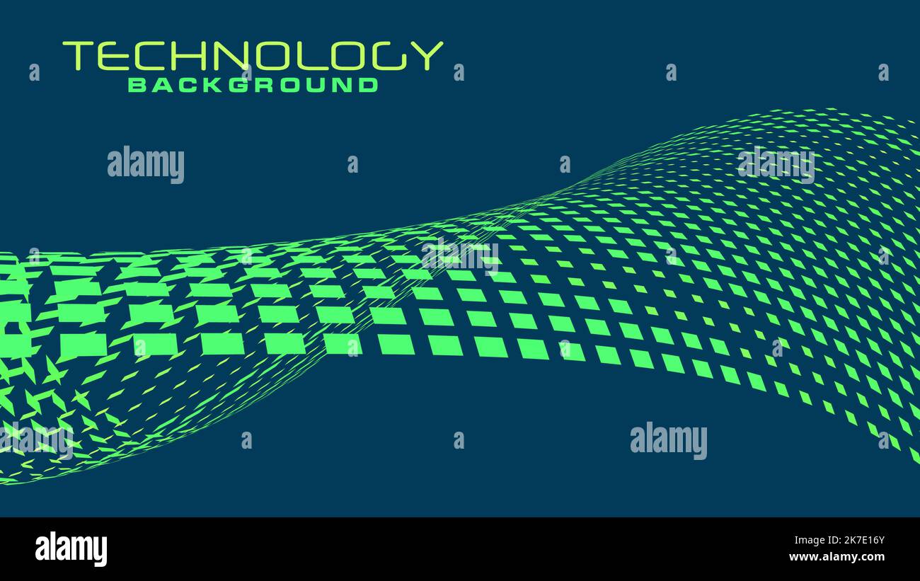 Abstract virtual saturated very light green techno wave on astronaut