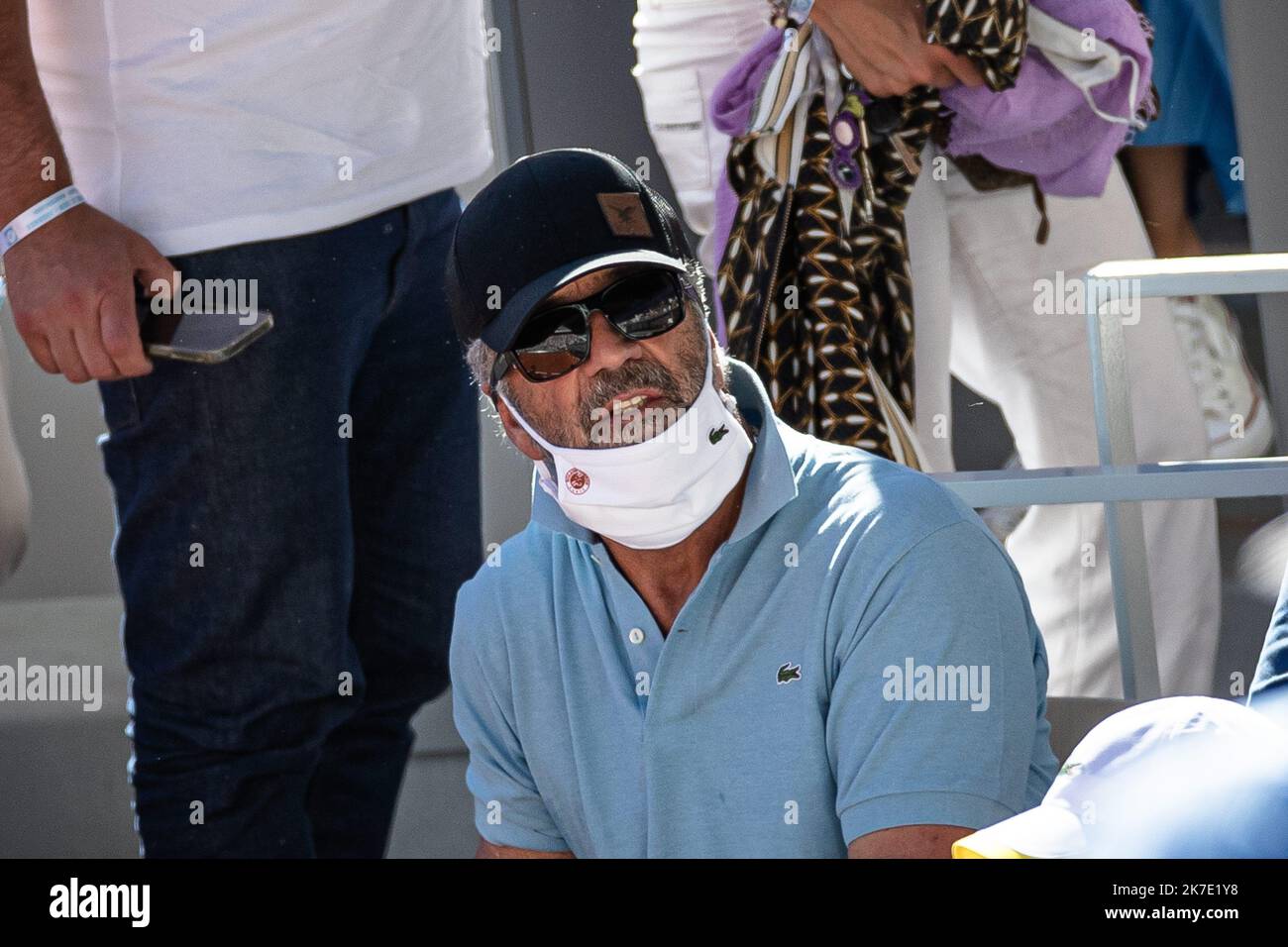 Aurelien Morissard / IP3 ; Australian actor Mel Gibson attends the men's single between Stefanos TSITSIPAS of Greece and Novak DJOKOVIC of Serbia on the Men's Final of the French Open tennis tournament at Roland Garros in Paris, France, 13 June 2021. Stock Photo